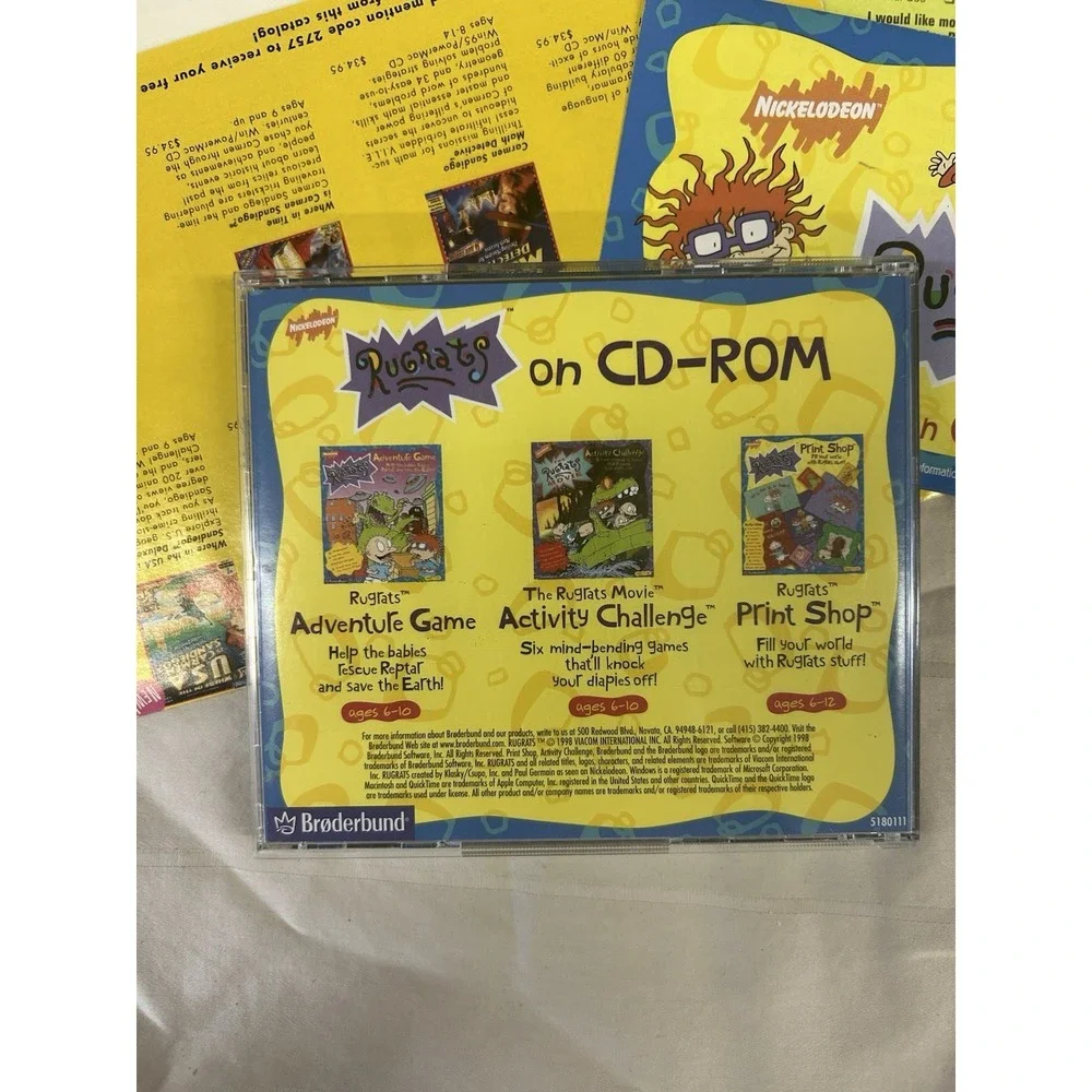 Vintage Rugrats On CD-ROM Adventure Game Windows 95/98